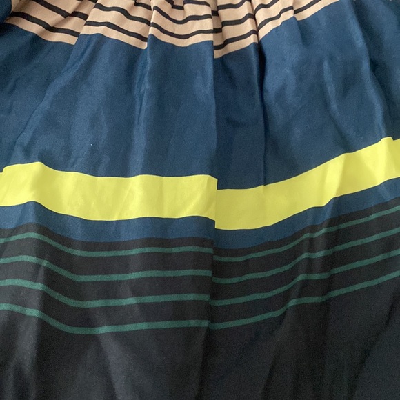 ❌SOLD❌Apiece Apart Off the Shoulder Ruffle Sleeve Striped Blouse💙💚💙 - Picture 6 of 9